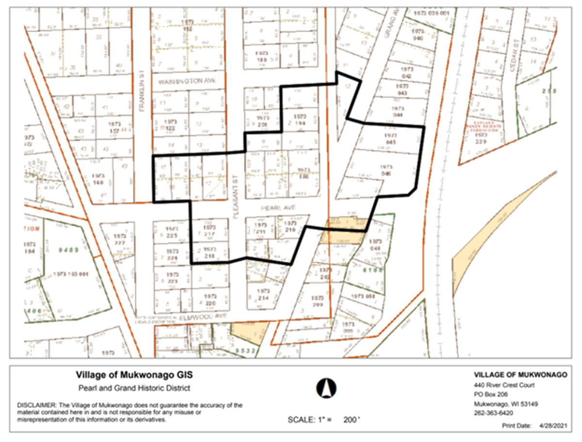 Mukwonago Historic District Map